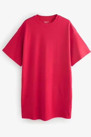 Next Relaxed Fit Short Sleeve 100% Cotton Crew Neck Mini Dress M Reg