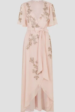 Monsoon Sarah Embellished Wrap Dress AU 14