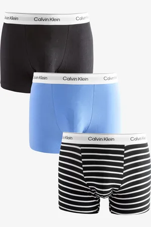 Calvin Klein Ink Black Ultra Soft Trunks 3 Pack L
