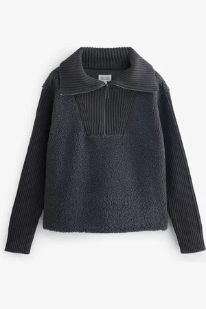 Hush Puppies Grey Fleece and Knit Sweatshirt M
