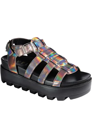 Ravel Purple Flatform Gladiator Sandals AU 7 (EU 38)