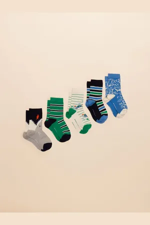 Joules Eat Feet Multi Navy Pack of Five Socks