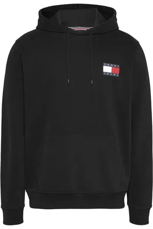 Tommy Hilfiger Black Essential Flag Hoodies S