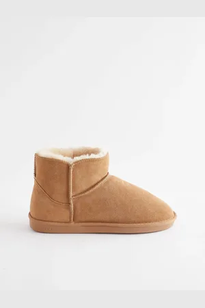 Next Tan Brown Faux Fur Lined Suede Slipper Boots AU 5 (EU 35.5)