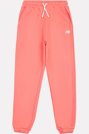New Balance Red Kids French Terry Small Logo Joggers 10