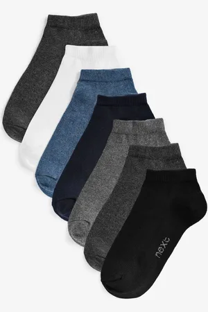 Next Multi 7 Pack Cotton Rich Trainer Socks 6-8.5 Jnr