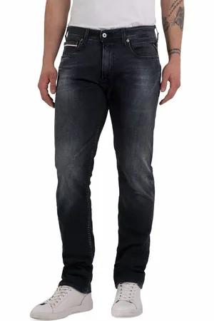 Replay Dark Grey Straight Fit Grover Comfort Stretch Jeans W36 L32