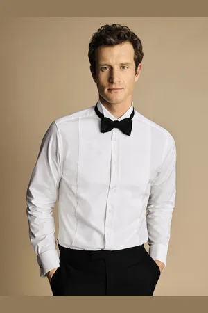 Charles Tyrwhitt Bib Front Wing Collar Evening Slim Fit Shirt AU 39 Regular