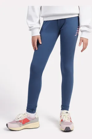New Balance Blue Kids Stacked Logo Leggings 12