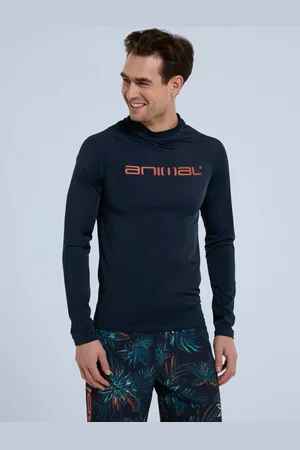 Animale Blue Mens Logo Sonny Rash Vest L