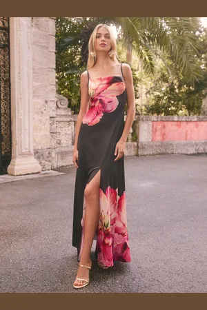 Lipsy London Petite Floral Printed Cowl Cami Maxi Dress 12