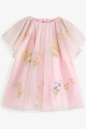 Next Angel Sleeve Embroidered Mesh Dress (3mths-8yrs) 3