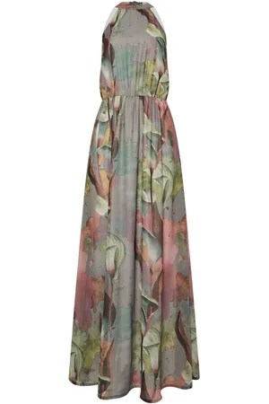 Long Tall Sally Floral Print Halterneck Maxi Dress AU 24 Tall