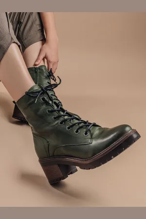 Moda In Pelle Bellzie Lace Up Leather Ankle Boots AU 10 (EU 41)