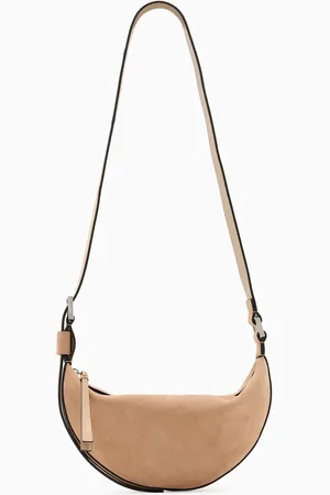 AllSaints AllSaints Tan Halfmoon Suede Xbody Bag one