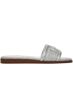 Sam Edelman Regular Fit Silver Irina Slider Sandals AU 9 (EU 40.5)