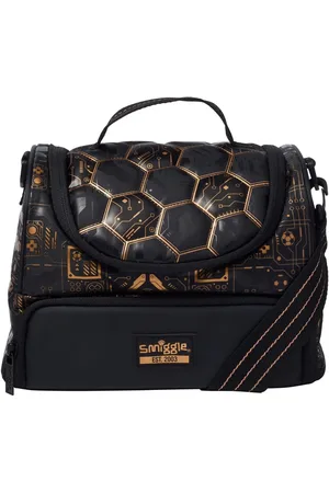 SMIGGLE Black Large Livewire Double Lunchbox With Strap one