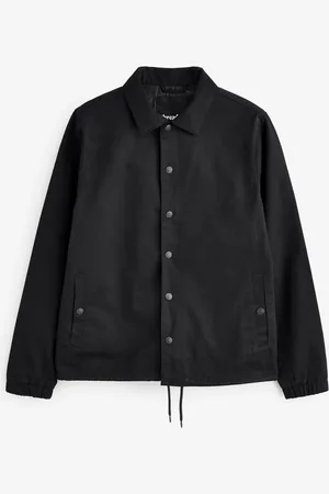 Threadbare Black Twill Lightweight Collared 100% Cotton Jacket medium