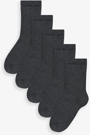 Next Grey Warm Thermal Cotton Rich Socks 5 Pack 4-6.5
