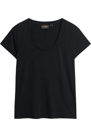 Superdry Studio Black Scoop Neck T-Shirt AU 10