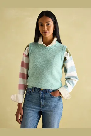 Joules Holly Green Regular Fit Knitted Vest L