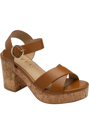 Ravel Brown Open-Toe Platform Sandals AU 7 (EU 38)