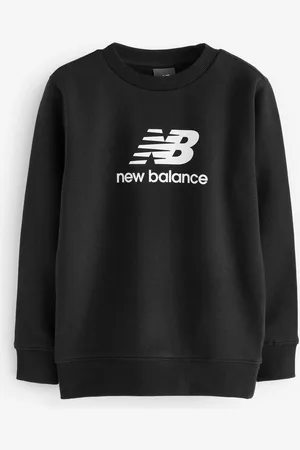 New Balance Black Boys Stacked Logo Sweatshirt 3