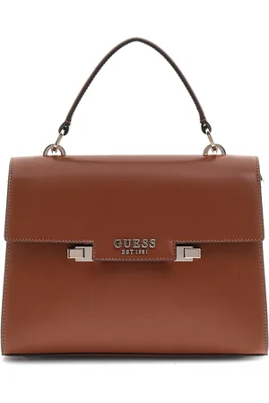 Guess 100% Cotton Aldith Top Handle Flap Bag One
