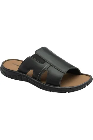 Dunlop Black Mens Leather Mules AU 9 (EU 43)