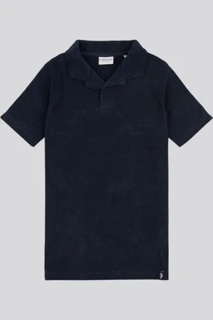 U.S. Polo Assn. U. S. Polo Assn. Boys 100% Cotton Terry Reverse Collar Polo Shirt 12
