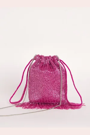 Simply Be Pink Beaded Pouch Bag one