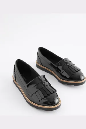 Next Wide Fit (G) School Tassel Loafers US 4 (UK 3)