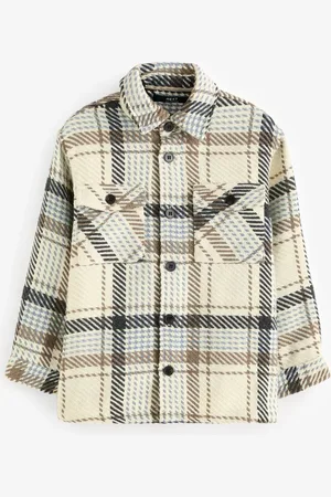 Next Brushed Check Overshirt (3-16yrs) 16 Years (176cm)