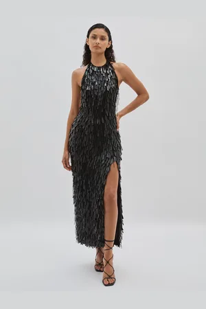 ilta Sequinned and Beaded Halter-Neck Dress AU 8