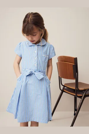 Next Rich Belted School Dress With Scrunchie (3-14yrs) 5 Years (110cm)