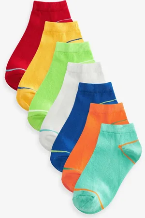 Next Rainbow Brights Rich Trainers Socks 7 Pack 4-6.5