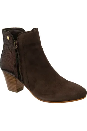 Ravel Brown Suede Heeled Ankle Boots AU 8 (EU 39)