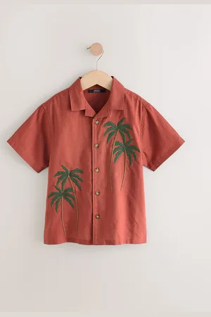 Next Short Sleeves Revere Collar Palm Printed Shirt (3-16yrs) 6 Years (116cm)