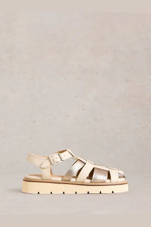 White Stuff Silver Chunky Fisherman Sandals AU 9 (EU 40)