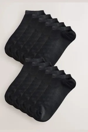 Next Black Active Low Rise Trainers Socks 10 Pack UK 9