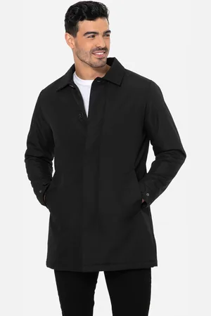 Threadbare Black Showerproof Padded Longline Trench Coat xxlarge