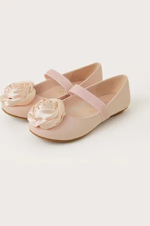 Monsoon Satin Rosette Ballet Flats AU 1 (EU 33)