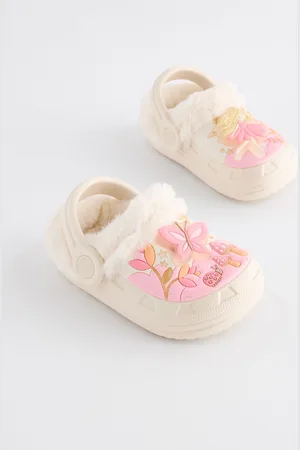 Next Cream Faux Fur Lined Clog Slippers AU 6 (EU 23)