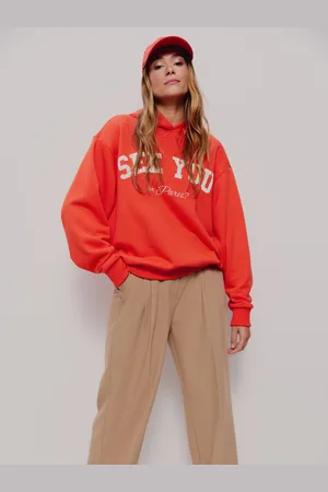 Smith & Soul Red Oversized College Hoodie S