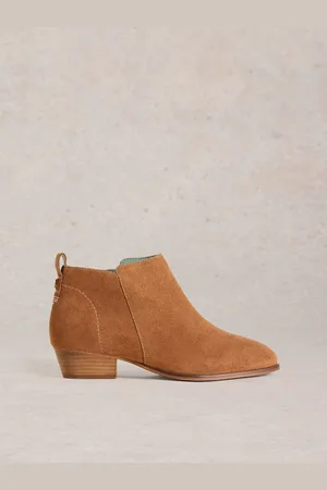 White Stuff Brown Wide Fit Suede Ankle Boots AU 9 (EU 40)