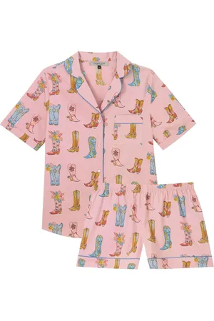 Their Nibs Pink Cowgirl Boots Cotton Short Pyjama Set XXL