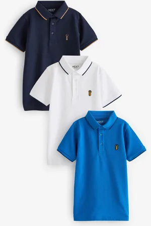 Next Short Sleeve Polo Shirts 3 Pack (3-16yrs) 3 Years (98cm)