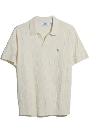Original Penguin Natural Jacquard Sweater Polo Shirt XXL