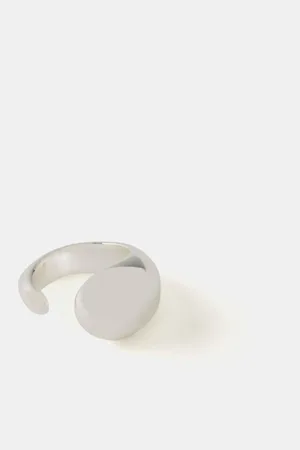 mint&berry Silver Tone Teardrop Ring M-L