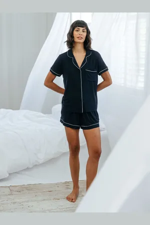 Chelsea Peers Blue TENCEL Modal Short Button Up Pyjamas Set AU 24